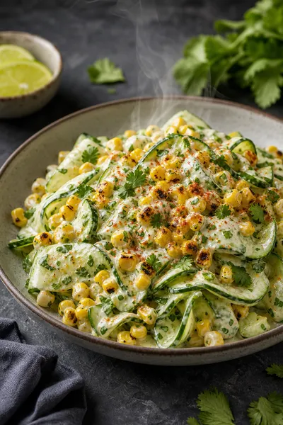 Street Corn Creamy Cucumber Salad