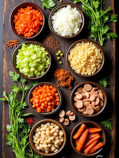 1-Pot Cajun Orzo: Comforting One-Pot Meal - ingredients preparation