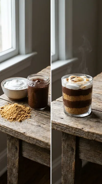 No Bake S'mores Pudding Cups - ready to serve