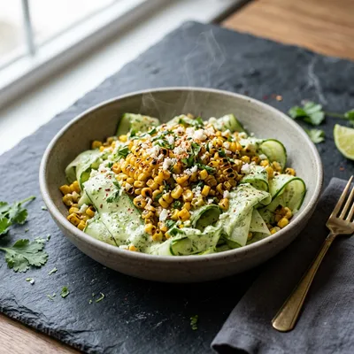 Street Corn Creamy Cucumber Salad