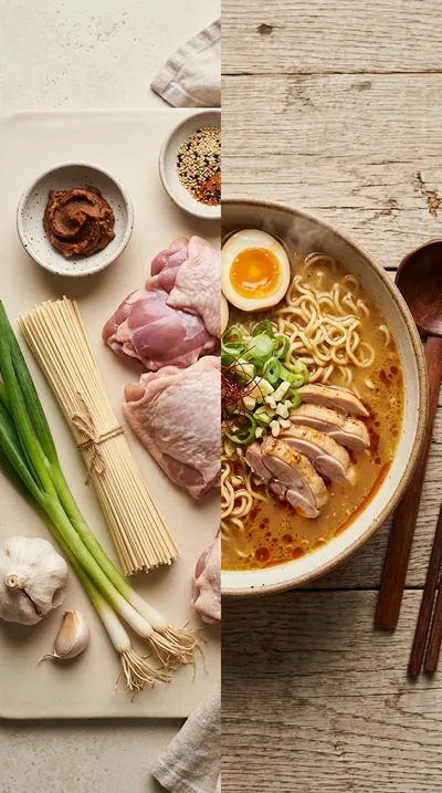 Quick Chicken Ramen Bowls - ready to serve