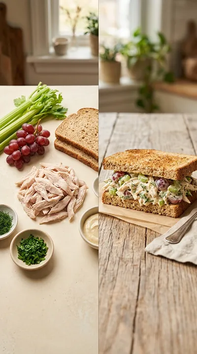 The Best Creamy Chicken Salad Sandwich - ready to serve