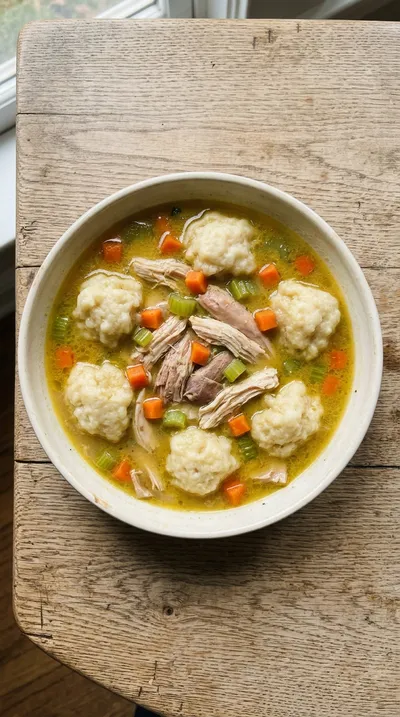 Old Fashioned Chicken and Dumplings - cooking process