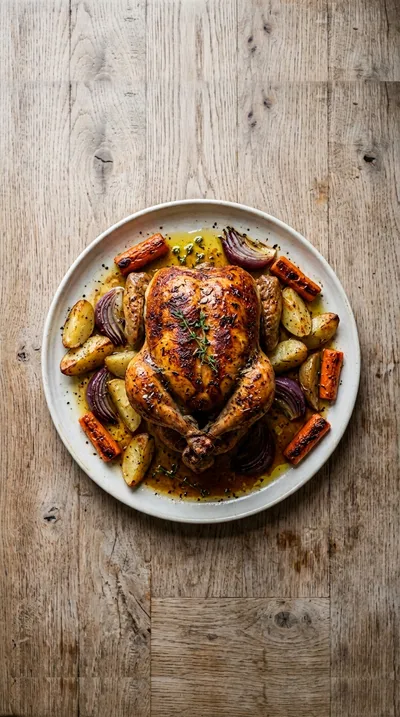 Perfect Roast Chicken with Crispy Skin - cooking process