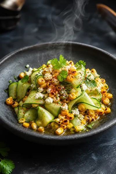 Street Corn Creamy Cucumber Salad