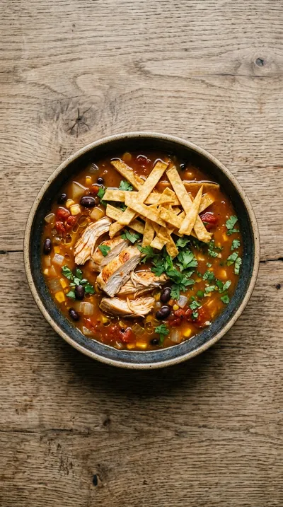 Easy Chicken Tortilla Soup - cooking process