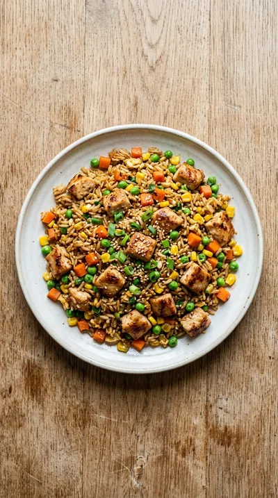 Better Than Takeout Chicken Fried Rice - cooking process
