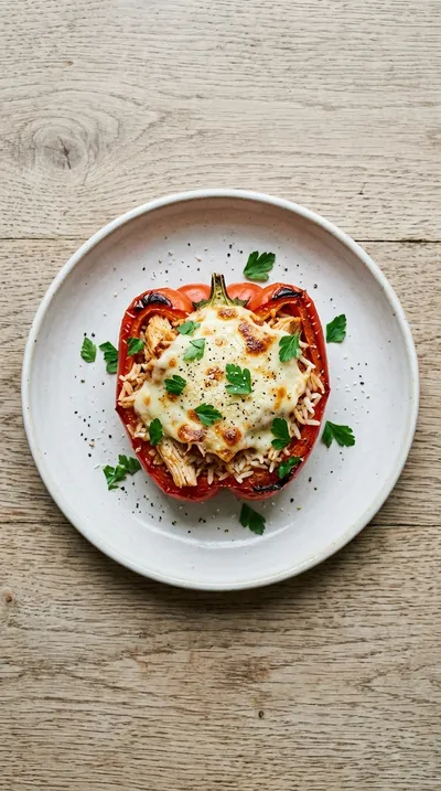 Cheesy Chicken Stuffed Peppers - cooking process