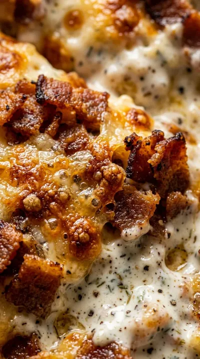 Chicken Turkey Bacon Ranch Pasta Casserole - ingredients preparation