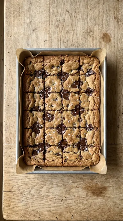 Chewy Chocolate Chip Cookie Bars Recipe - cooking process