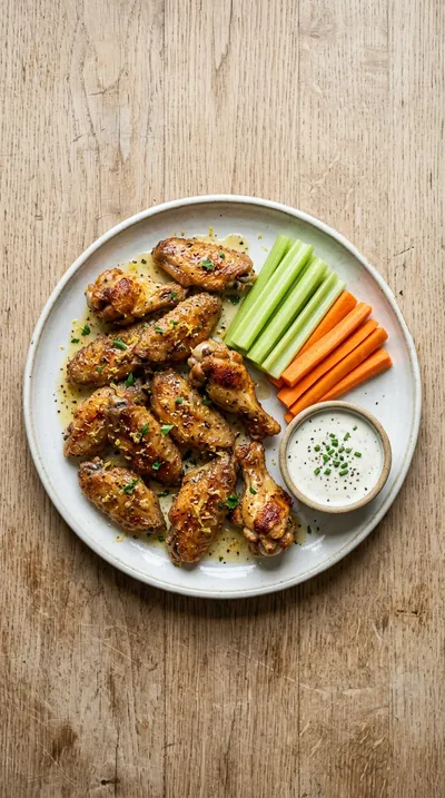 Lemon Pepper Air Fryer Chicken Wings - cooking process