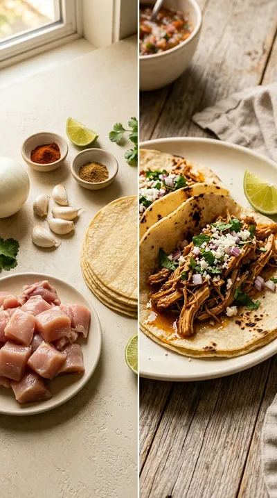 Crockpot Shredded Chicken Tacos - ready to serve
