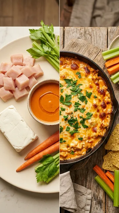 Hot Buffalo Chicken Dip – Bubbly Game Day Appetizer - ready to serve