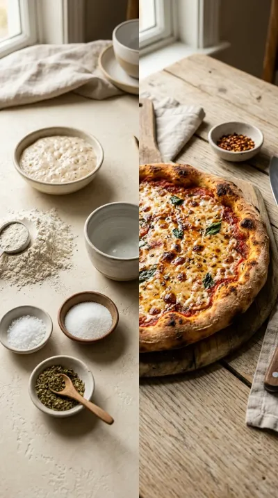 Quick Sourdough Discard Pizza Dough - ready to serve