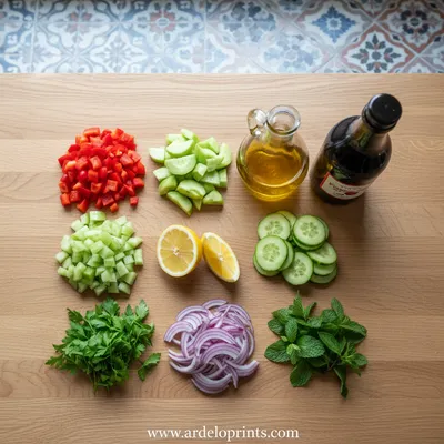 Acılı Ezme Salata – Spicy Turkish Salad - cooking process