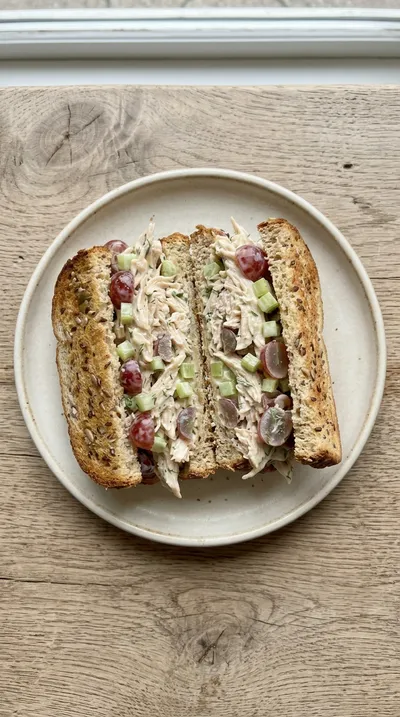 The Best Creamy Chicken Salad Sandwich - cooking process