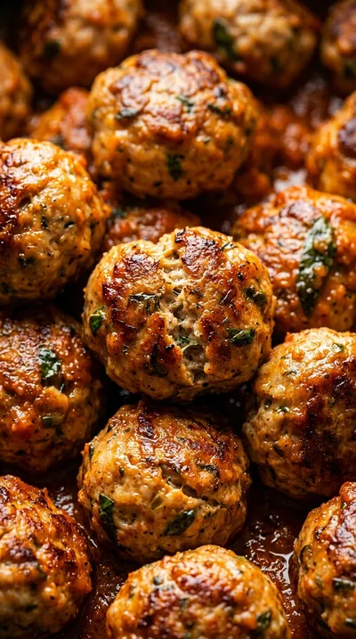 Juicy Baked Chicken Meatballs - ingredients preparation