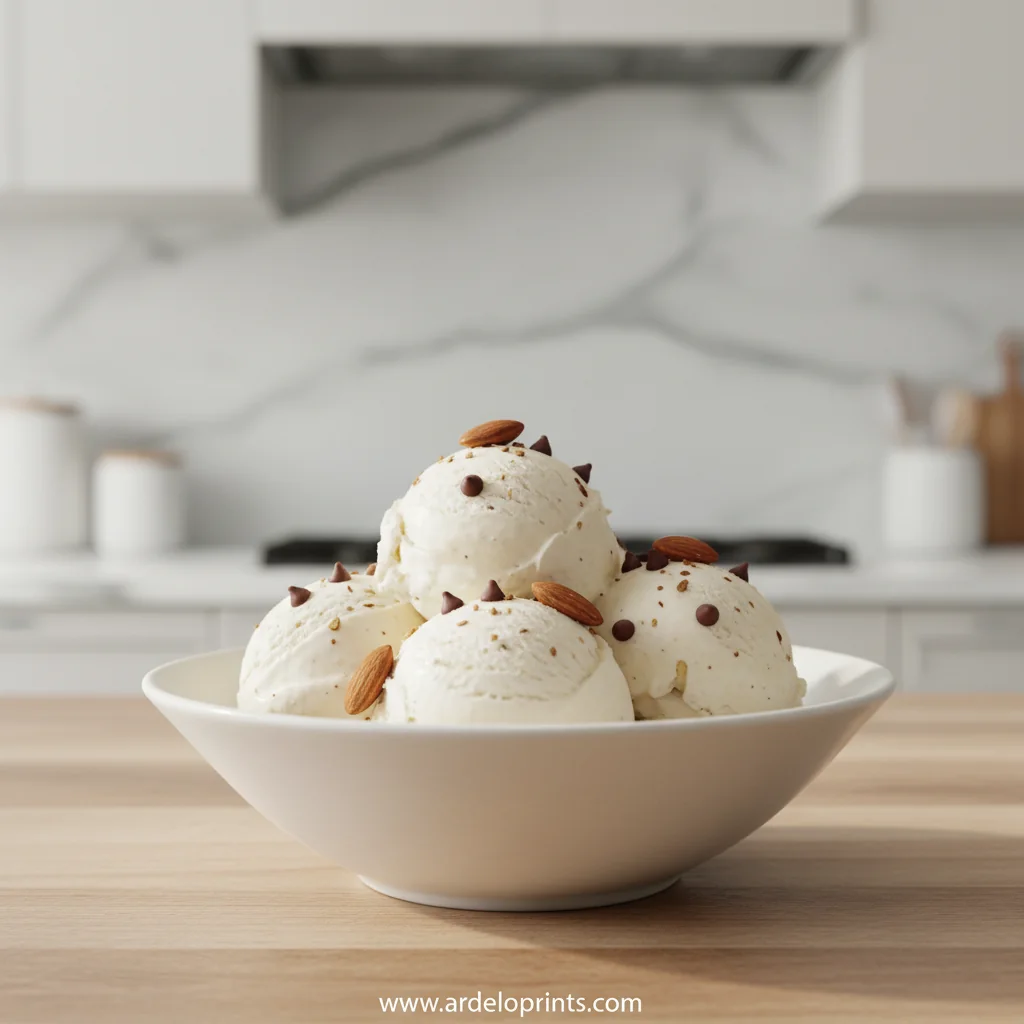 Almond Milk Ice Cream Recipe - feature image