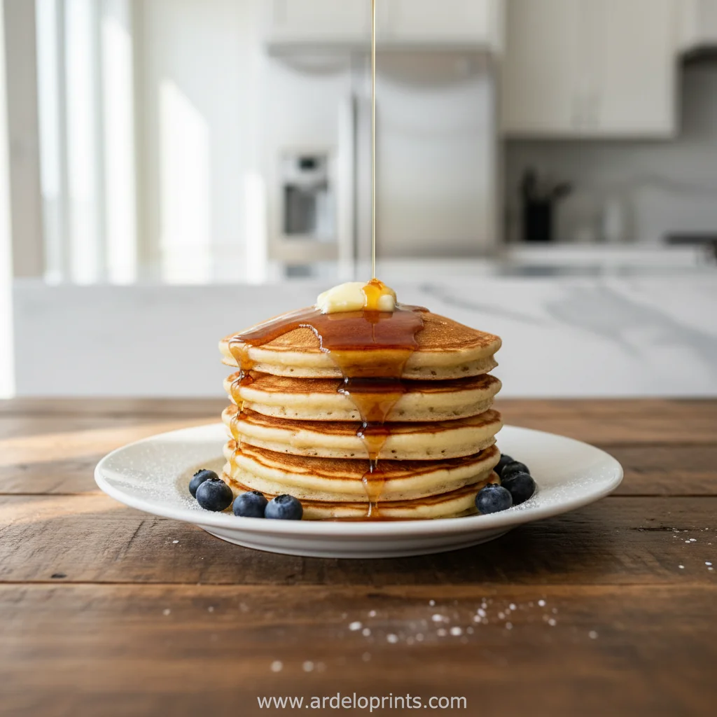 Fluffy American Pancakes Recipe - feature image
