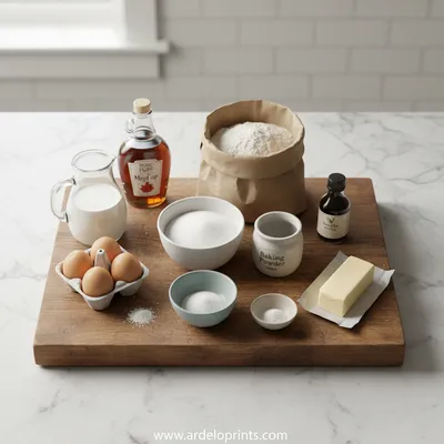 Fluffy American Pancakes Recipe - ingredients preparation