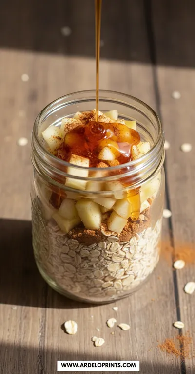 Apple Cinnamon Overnight Oats - ingredients preparation