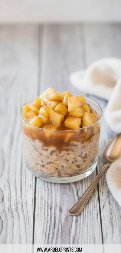 Apple Cinnamon Overnight Oats Recipe - ready to serve