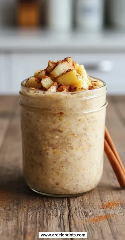 Apple Cinnamon Overnight Oats - ready to serve