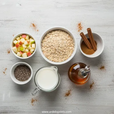 Apple Cinnamon Overnight Oats - cooking process