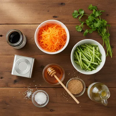 Asian Carrot & Cucumber Salad – A 15-Minute Flavor Fix! - cooking process