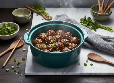 Asian Meatballs Crockpot: Easy Recipe - cooking process