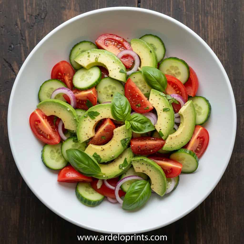 Avocado Tomato Cucumber Salad