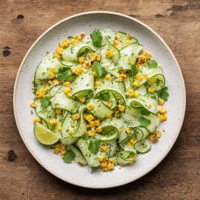 Street Corn Creamy Cucumber Salad - ready to serve