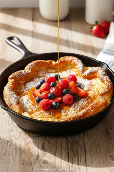 Baked German Pancake Recipe - Quick Oven Pancakes - ready to serve