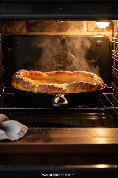 Baked German Pancake Recipe - Quick Oven Pancakes - cooking process