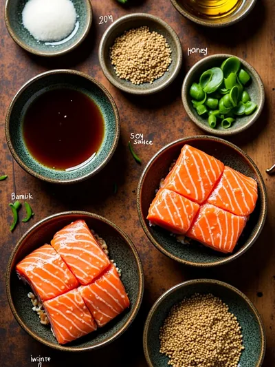 Baked Teriyaki Salmon – Easy Weeknight Dinner - ingredients preparation