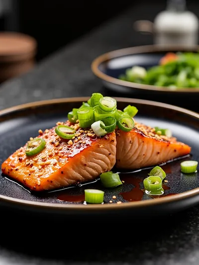 Baked Teriyaki Salmon – Easy Weeknight Dinner - cooking process