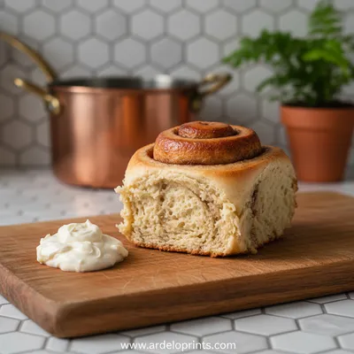 Banana Bread Cinnamon Rolls with Cream Cheese Frosting
