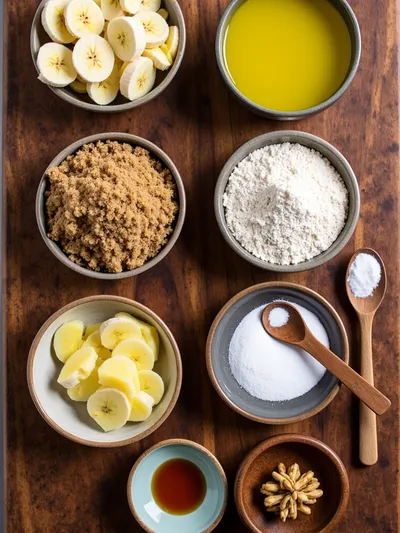 The Best Ever Banana Bread - ingredients preparation
