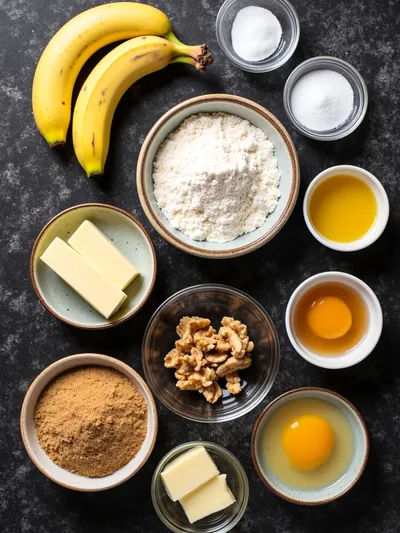 Banana Bread with Frozen Bananas – Easy Recipe - ingredients preparation