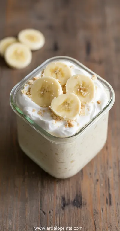 Banana Cream Pie Overnight Oats Recipe - ready to serve