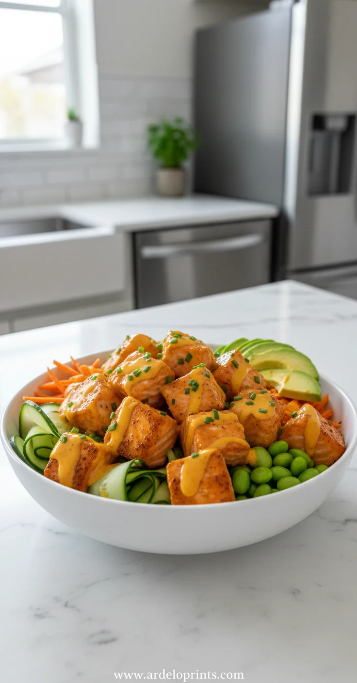Bang Bang Salmon Bites Bowls – Easy Recipe - feature image