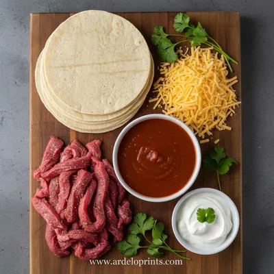 5-Ingredient Beef Enchiladas - cooking process