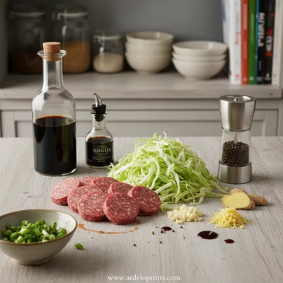 Beef Sausage and Cabbage Stir Fry (30 Minutes) - cooking process