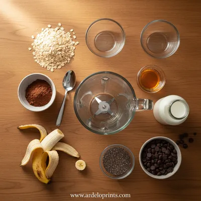 Blended Brownie Batter Overnight Oats - cooking process