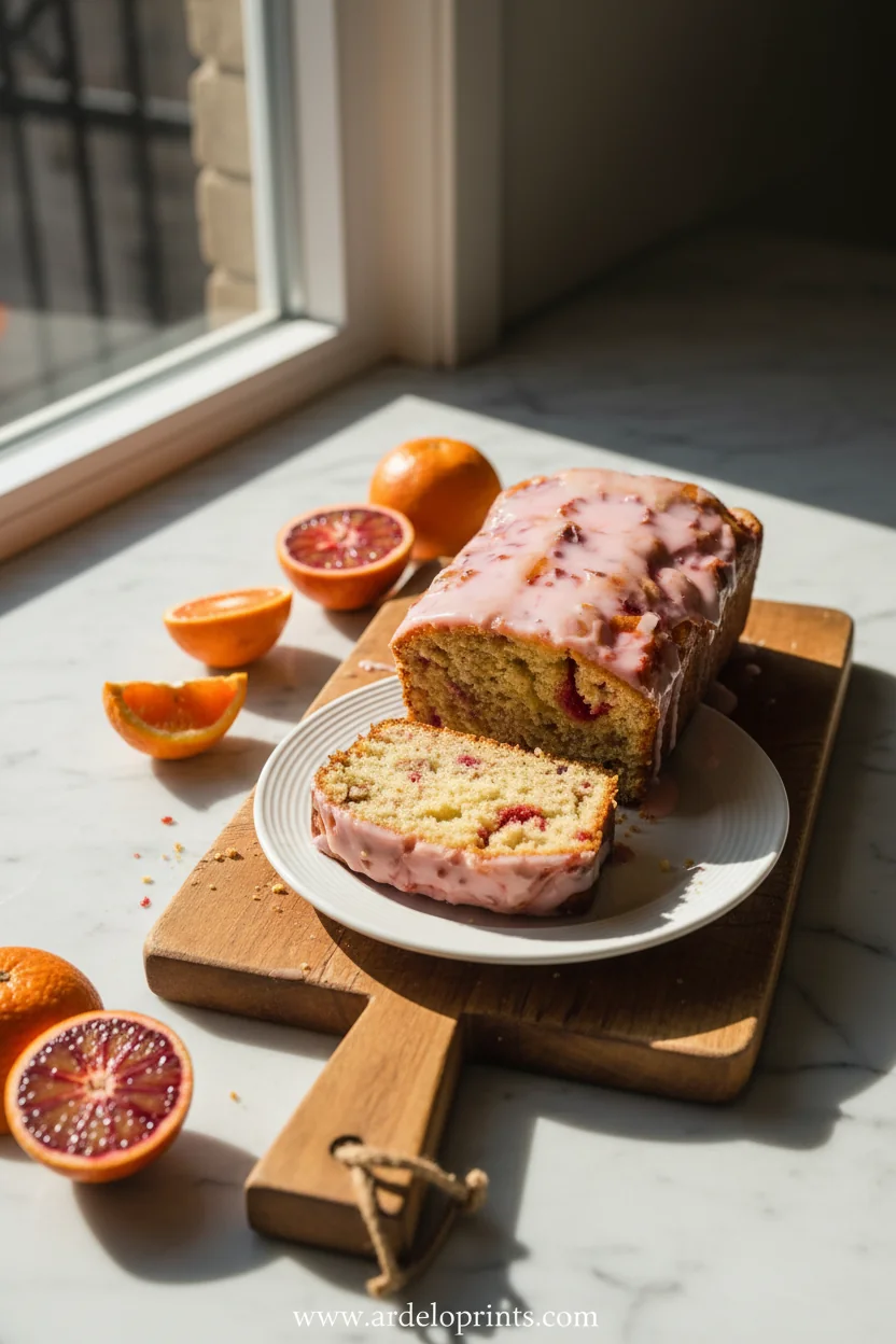 Blood Orange Loaf Cake Recipe - feature image