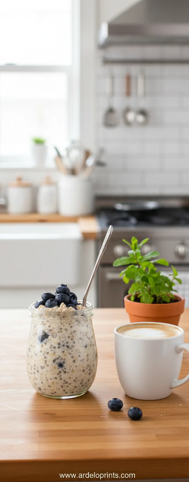 Blueberry Chia Overnight Oats - feature image