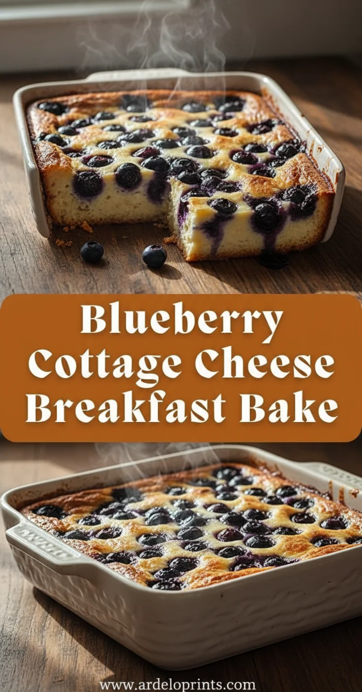 Blueberry Cottage Cheese Breakfast Bake Recipe - feature image