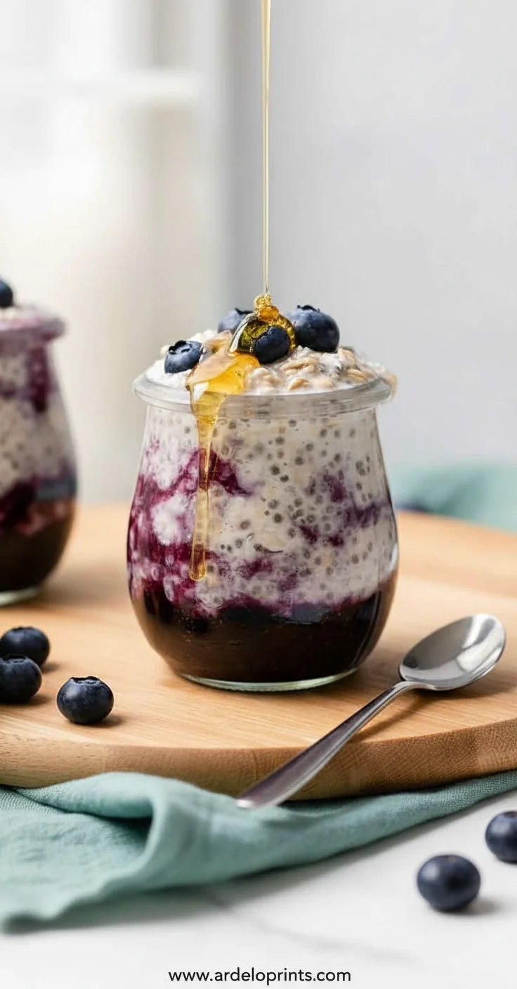 Blueberry Overnight Oats Recipe - feature image