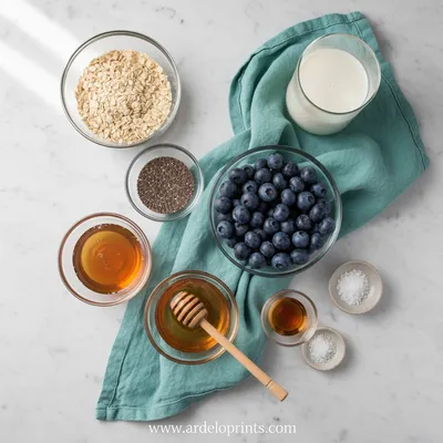 Blueberry Overnight Oats Recipe - cooking process