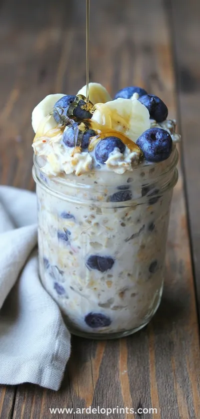 Blueberry Overnight Oats - ready to serve